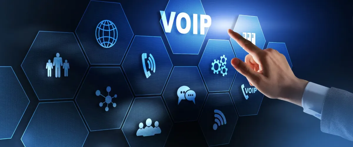 VoIP service touch interface