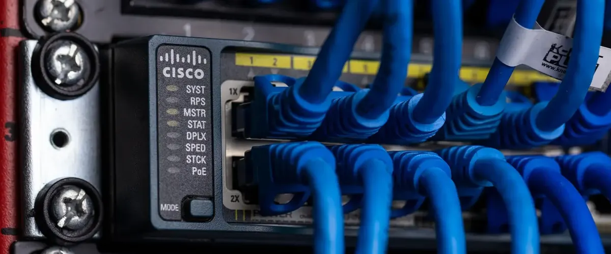 Network switch with patch cables